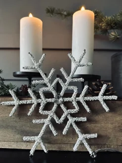 VIAMAJA Jul<Juleophæng 21cm Snefnug white mix