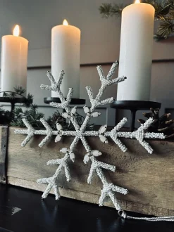 VIAMAJA Jul<Juleophæng 21cm Snefnug white mix