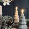 VIAMAJA Lys Og Led|Led Bloklys<Juletræ med led lys - Sæt med 2 stk. Sand