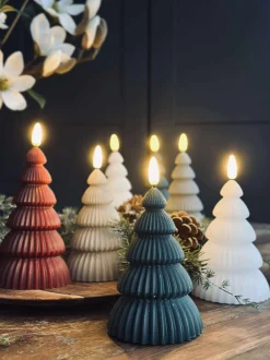VIAMAJA Lys Og Led|Led Bloklys<Juletræ med led lys - Sæt med 2 stk. Sand