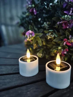 VIAMAJA Lys Og Led|Udendørs Led<Jumbo solcelle fyrfadslys - Sæt med 2 stk