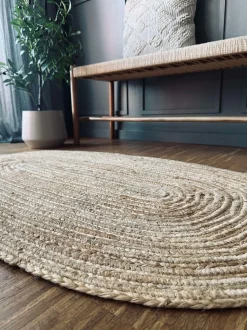 VIAMAJA Gulvtæpper|Jute Tæpper<Jutetæppe i flet - Oval