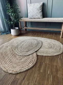 VIAMAJA Gulvtæpper|Jute Tæpper<Jutetæppe i flet - Oval