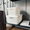 Børn VIAMAJA Opbevaring Til Badeværelse|Garderobe Opbevaring<Kasse med låg - Medium VILA WHITE