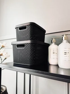 Børn VIAMAJA Opbevaring Til Badeværelse|Garderobe Opbevaring<Kasse med låg - Small VILA BLACK