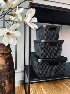 Børn VIAMAJA Opbevaring Til Badeværelse|Garderobe Opbevaring<Kasse med låg - Small VILA BLACK