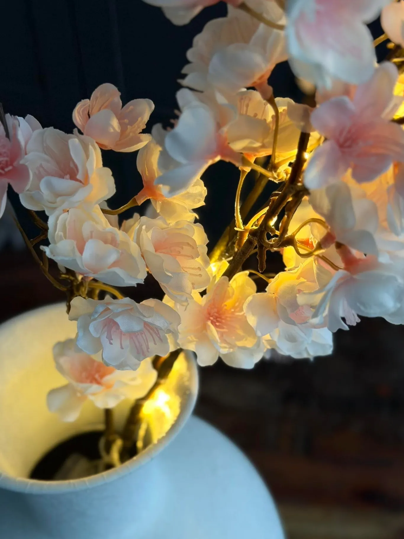 VIAMAJA Blomster<Kirsebærgren med lys - Rosa
