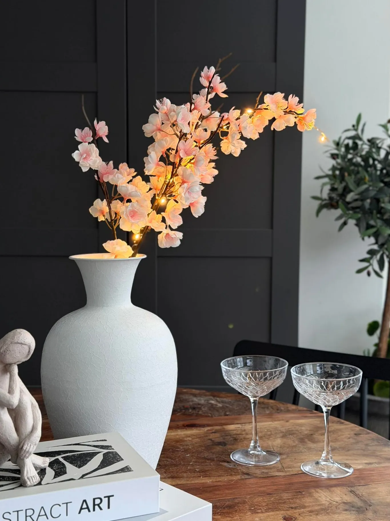 VIAMAJA Blomster<Kirsebærgren med lys - Rosa