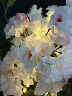 VIAMAJA Blomster<Kirsebærgren med lys - Rosa / hvid
