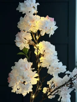 VIAMAJA Blomster<Kirsebærgren med lys - Rosa / hvid