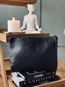 VIAMAJA Clutch|Toilettasker<Kosmetikpung / Clutch - Black leather
