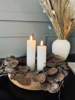 VIAMAJA Duge Og Mundservietter<Krans med glimmer - Brun