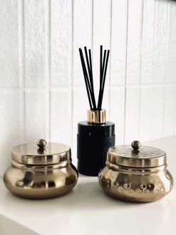 VIAMAJA Badeaccessories|Smykkeopbevaring<Krukke med låg – Golden Mix