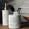 VIAMAJA Badeaccessories|Tilbehør Til Badeværelse<Krukke med låg i marmor look