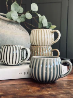 VIAMAJA Krus, Kopper Og Glas|Porcelæn Og Stentøj<Krus VIGA Strib - Blå