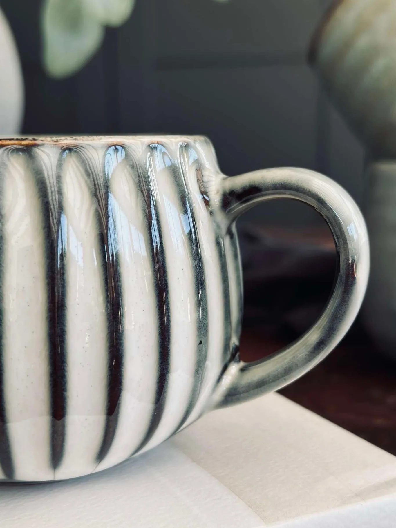 VIAMAJA Krus, Kopper Og Glas|Porcelæn Og Stentøj<Krus VIGA Strib - Grå