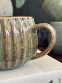 VIAMAJA Krus, Kopper Og Glas|Porcelæn Og Stentøj<Krus VIGA Strib - Grå / brun
