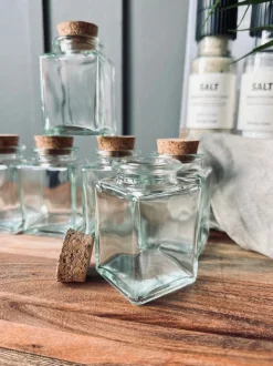 VIAMAJA Køkken Opbevaring<Krydderiglas m. kork 80ml – pakke med 6 stk