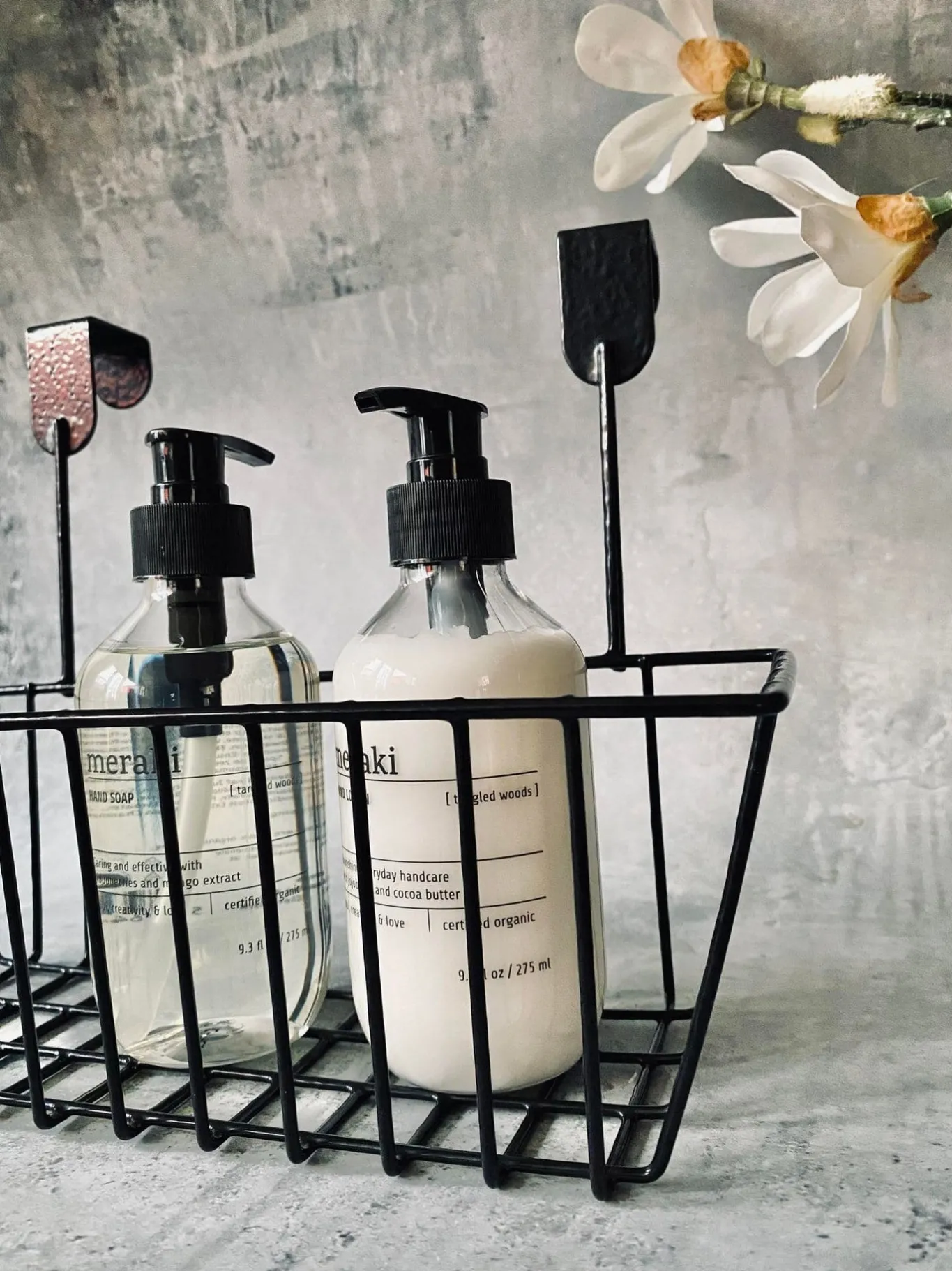 VIAMAJA Tilbehør Til Badeværelse|Opbevaring Til Badeværelse<Kurv til ophæng - Sort metal