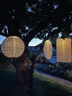 VIAMAJA Lys Og Led|Udendørs Led<Lampe cylinder med solceller - SUMMER GOLD