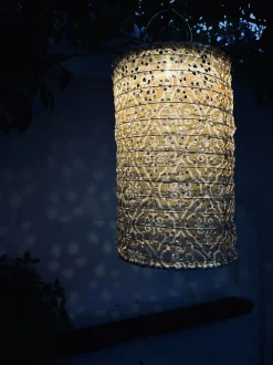 VIAMAJA Lys Og Led|Udendørs Led<Lampe cylinder med solceller - SUMMER GOLD
