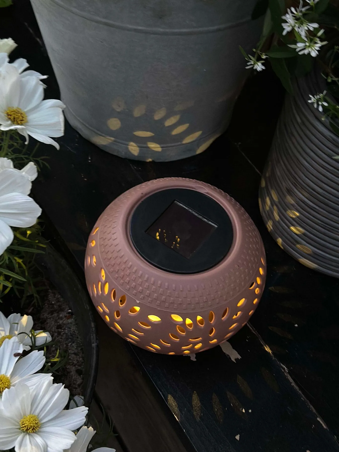 VIAMAJA Lys Og Led|Udendørs Led<Lanterne FIONA Solar - Old rose
