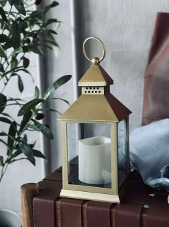 VIAMAJA Lys Og Led|Led Lanterne<Lanterne m. Timer - Gold