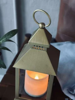 VIAMAJA Lys Og Led|Led Lanterne<Lanterne m. Timer - Gold