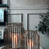 VIAMAJA Lysestager|Interiør<Lanterne med glas - Gold 29cm