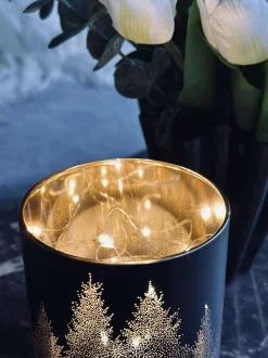 VIAMAJA Lys Og Led|Led Designlys<Lanterne med led lys - Black / gold