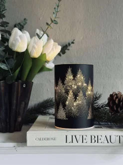 VIAMAJA Lys Og Led|Led Designlys<Lanterne med led lys - Black / gold