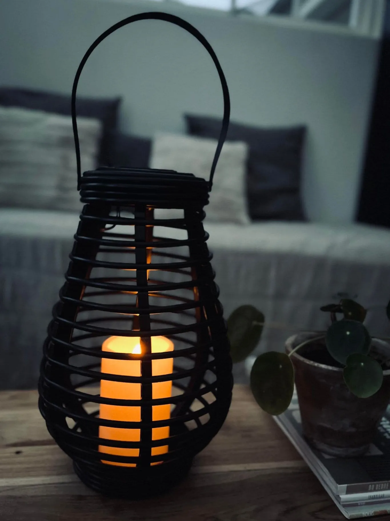 VIAMAJA Lys Og Led|Udendørs Led<Lanterne med solceller - BLACK VIXA
