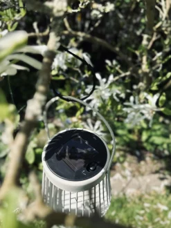 VIAMAJA Lys Og Led|Udendørs Led<Lanterne med solceller - Hvid metal