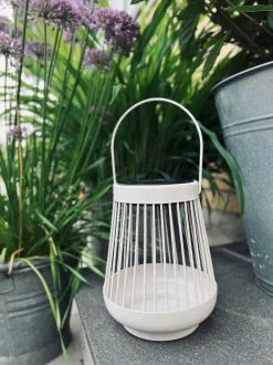 VIAMAJA Lys Og Led|Udendørs Led<Lanterne med solceller - Hvid metal