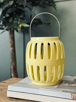 VIAMAJA Lys Og Led|Udendørs Led<Lanterne med solceller – Yellow summer