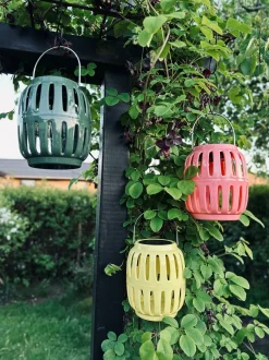 VIAMAJA Lys Og Led|Udendørs Led<Lanterne med solceller – Yellow summer