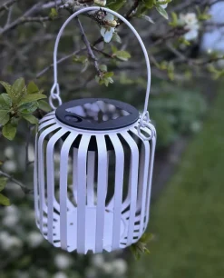 VIAMAJA Lys Og Led|Udendørs Led<Lanterne VILA m. Solceller – Beige metal