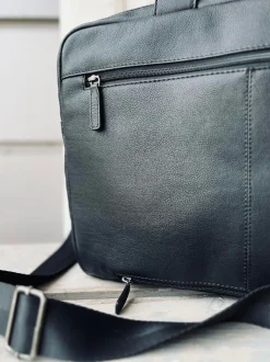 VIAMAJA Computertasker|Læder Tasker<Laptop adventur - Sort
