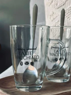 VIAMAJA Krus, Kopper Og Glas<Latte Macchiato sæt - 4 dele