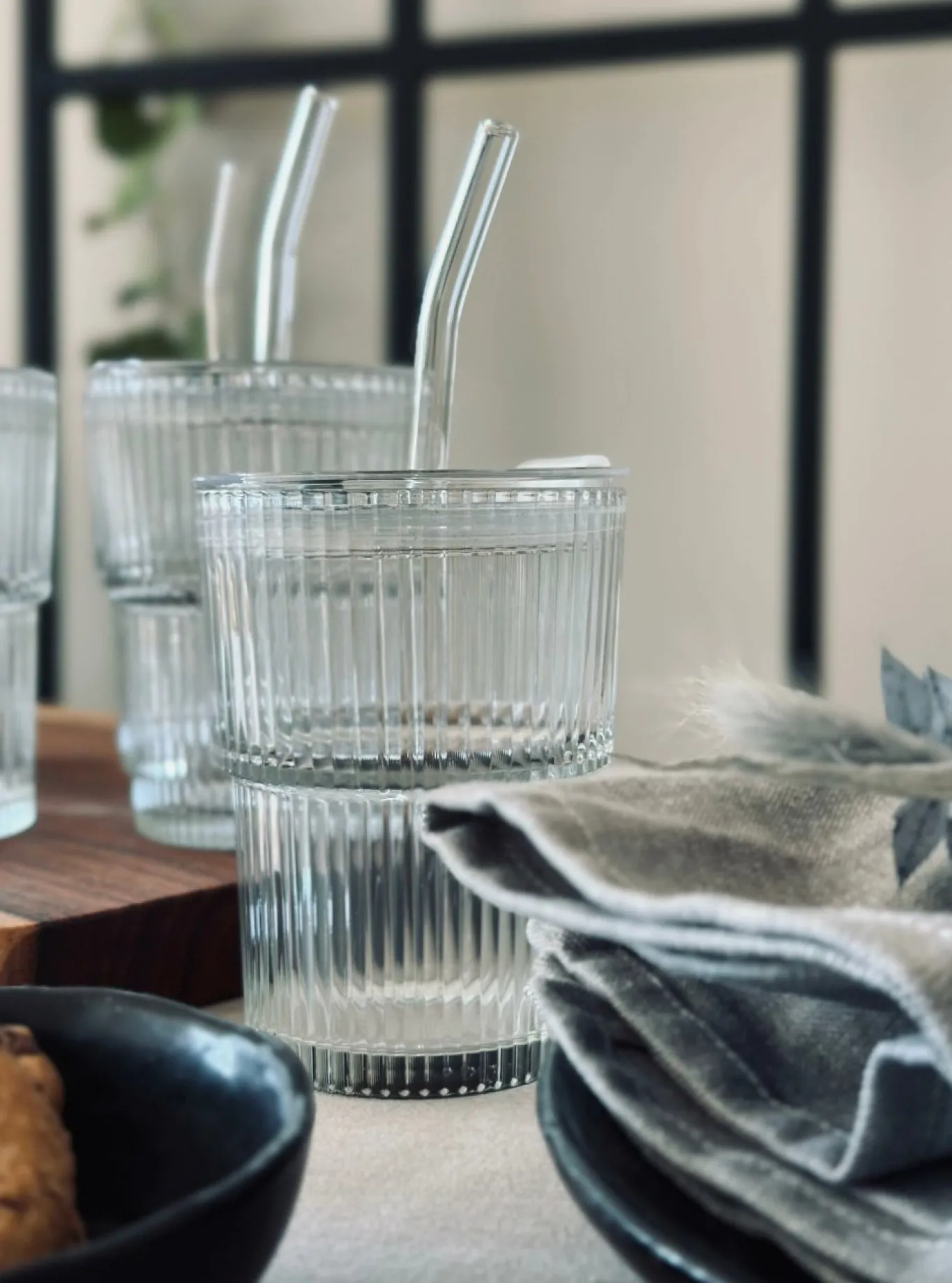 VIAMAJA Krus, Kopper Og Glas<Latteglas med låg og sugerør - 6 stk