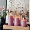 VIAMAJA Lys Og Led|Led Bloklys<LED Bloklys / VIOLET 3 stk – Inkl. fjernbetjening