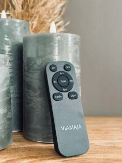 VIAMAJA Lys Og Led|Led Bloklys<LED Bloklys / Grøn/Grå – 3 stk Rustik lys