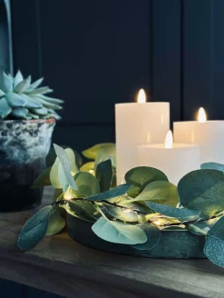 VIAMAJA Lys Og Led|Led Bloklys<LED Bloklys / Hvid rustik – 3 stk