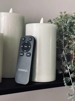 VIAMAJA Lys Og Led|Led Bloklys<LED Bloklys / Mint – 3 stk bloklys