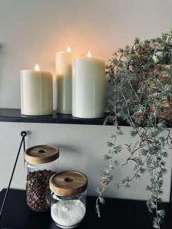 VIAMAJA Lys Og Led|Led Bloklys<LED Bloklys / Mint – 3 stk bloklys
