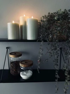 VIAMAJA Lys Og Led|Led Bloklys<LED Bloklys / Mint – 3 stk bloklys