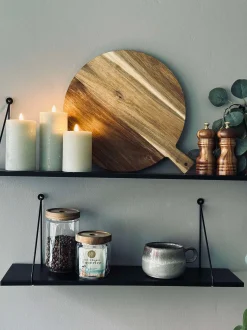 VIAMAJA Lys Og Led|Led Bloklys<LED Bloklys / Mint – 3 stk Rustik lys