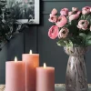 VIAMAJA Lys Og Led|Led Bloklys<LED Bloklys / Rosa – 3 stk bloklys