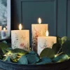 VIAMAJA Lys Og Led|Led Bloklys<LED bloklys FLORA – Sæt med 3 stk og fjernbetjening