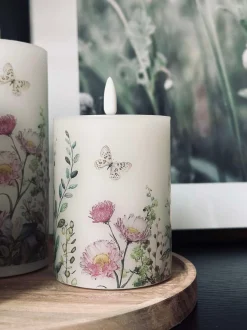 VIAMAJA Lys Og Led|Led Bloklys<LED bloklys FLORA – Sæt med 3 stk og fjernbetjening